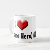 Persoonlijk hou ik van... Naam Valentijnsdag Koffiemok (Voorkant links)