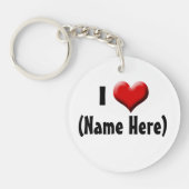 Persoonlijk hou ik van... Naam Valentijnsdag Sleutelhanger (Voorkant)