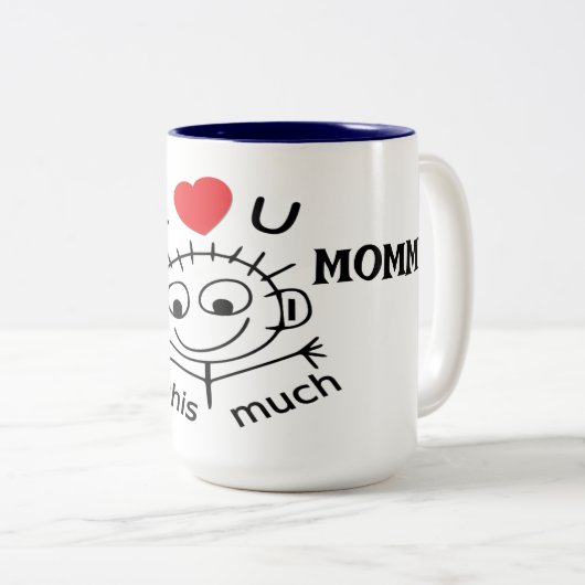 Persoonlijk hou ik zoveel van je tweekleurige koffiemok (Voorkant rechts)