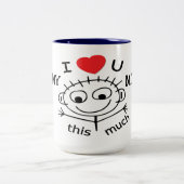 Persoonlijk hou ik zoveel van je tweekleurige koffiemok (Center)