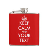 Persoonlijk Houd kalm en ga door met de erlenmeyer Heupfles (Voorkant)