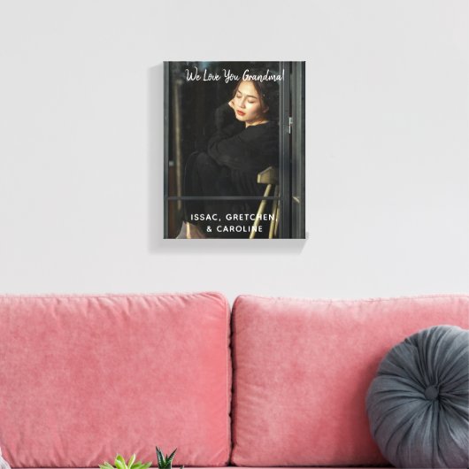 Persoonlijk houden we van het oma-fotoscript canvas afdruk (Insitu (Woonkamer))