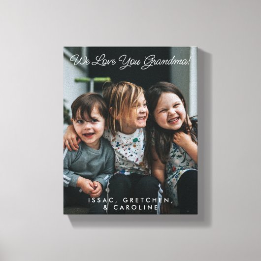 Persoonlijk houden we van het oma-fotoscript canvas afdruk (Voorkant)