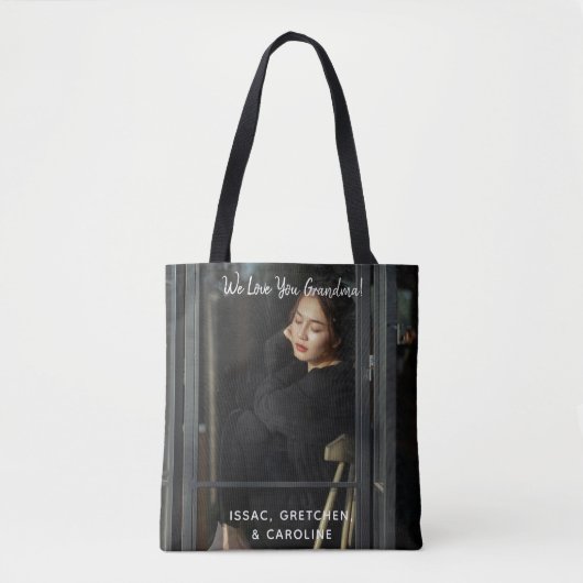Persoonlijk houden we van het oma-fotoscript tote bag (Voorkant)