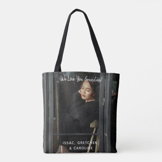 Persoonlijk houden we van het oma-fotoscript tote bag (Achterkant)