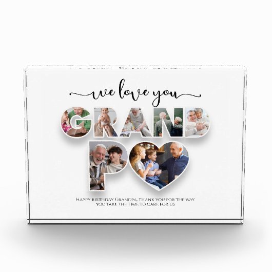 Persoonlijk houden we van je collage opa fotoblokken (Voorkant)