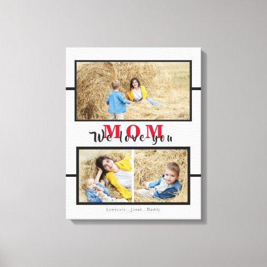 Persoonlijk houden we van je moeder Grandma Photo  Canvas Afdruk (Voorkant)