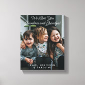 Persoonlijk houden we van opa Grandma Photo Canvas Afdruk (Voorkant)