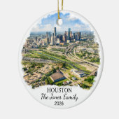Persoonlijk Houston-sieraad, Aangepast Texas Keramisch Ornament (Links)