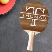 Persoonlijk hout met monogram klassieker tafeltennisbatje