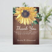 Persoonlijk houten landelijke zonnestraal bedankkaart (Staand voorkant)