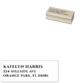 Persoonlijk houten retouradres  rubberstempel (Gestempeld)