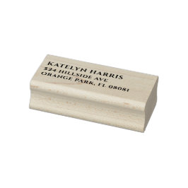Persoonlijk houten retouradres  rubberstempel