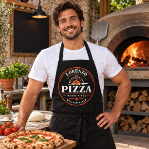 Persoonlijk houtgestookt pizza vintage pizzeria schort
