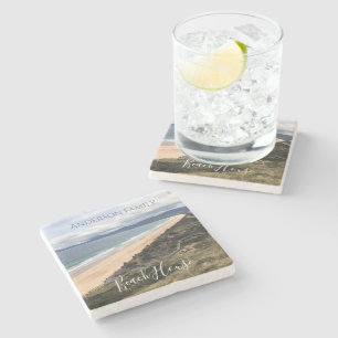 Persoonlijk huis met uitzicht op de berg aan het s stenen onderzetter