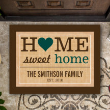 Persoonlijk huis zoet huis familie welkomstbord