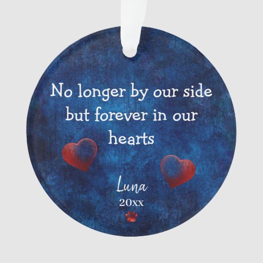 Persoonlijk huisdier condoleancecadeau Kerst foto Ornament (voorkant)