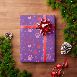 Persoonlijk huisdier gelukkig verjaardag inpakpapi cadeaupapier