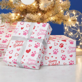 Persoonlijk huisdier gelukwunsch verpakkings papie cadeaupapier