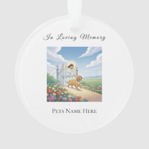 Persoonlijk huisdierherdenkingsornament 'Rainbow B Ornament