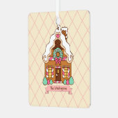 Persoonlijk huisje van peperkoek Kerst Ornament (Voorkant links)