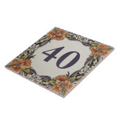 Persoonlijk huisnummer Bord Hawaii Bloemen Plaque Tegeltje (Zijkant)