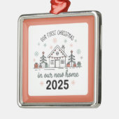 Persoonlijk huisverwarmingsgeschenk metalen ornament (Links)