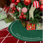 Persoonlijk Hunter Green Fleece Kerstboom Rok