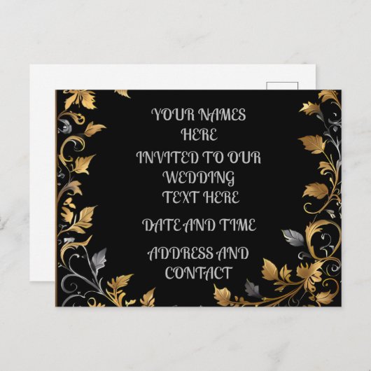 Persoonlijk Huwelijk   Aankondigingskaart (Voorkant / Achterkant)