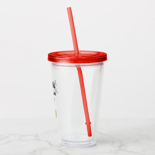 Persoonlijk huwelijk acryl drinkbeker (Links)