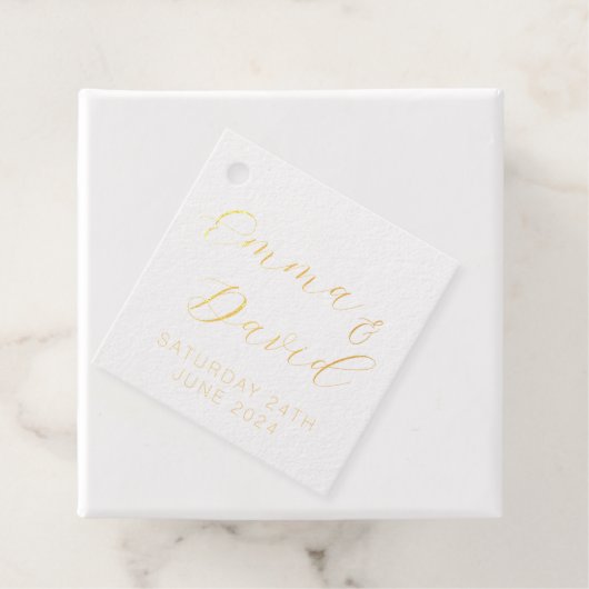 Persoonlijk huwelijk bedankjes labels (Met doos)