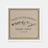 Persoonlijk Huwelijk Bos Berg Huwelijk Servetten (Voorkant)