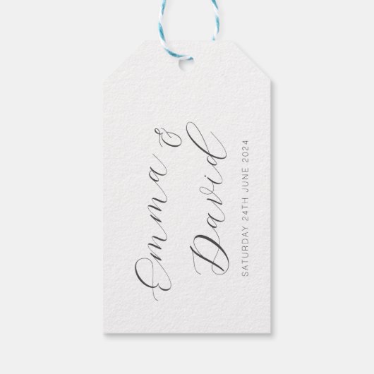 Persoonlijk huwelijk cadeaulabel (Achterkant)