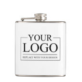 Persoonlijk Huwelijk Eigen Idee Logo Toevoegen Heupfles (Voorkant)