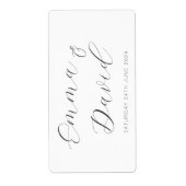 Persoonlijk huwelijk etiket (Voorkant)