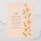 Persoonlijk huwelijk folie uitnodiging (Achterkant)