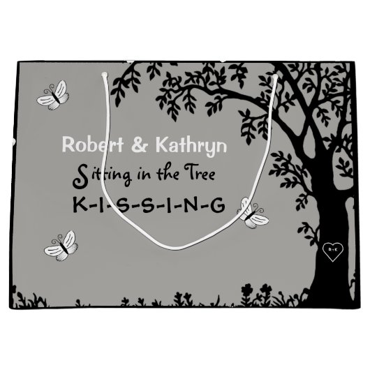 Persoonlijk huwelijk/Jubileum-romantiek Groot Cadeauzakje (Voorkant)