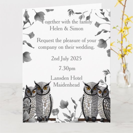 Persoonlijk huwelijk kaart (Gele Bloem)