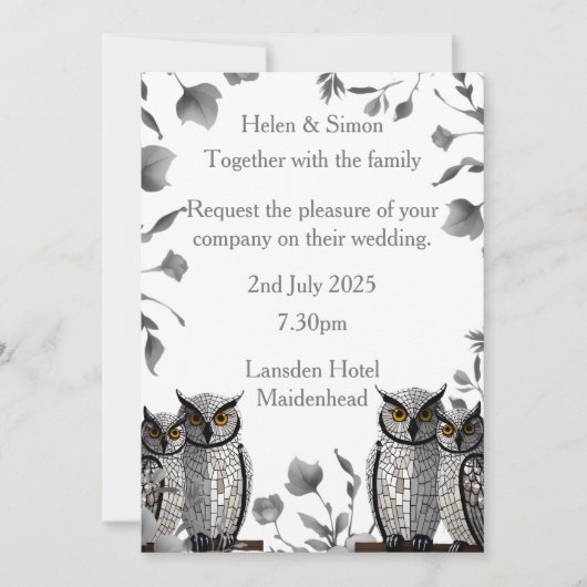 Persoonlijk huwelijk kaart (Voorkant)