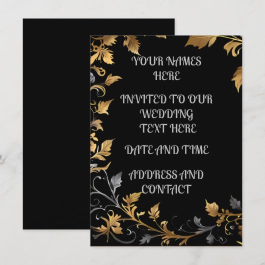 Persoonlijk huwelijk kaart (Voorkant / Achterkant)