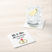 Persoonlijk huwelijk kartonnen onderzetters (Insitu)