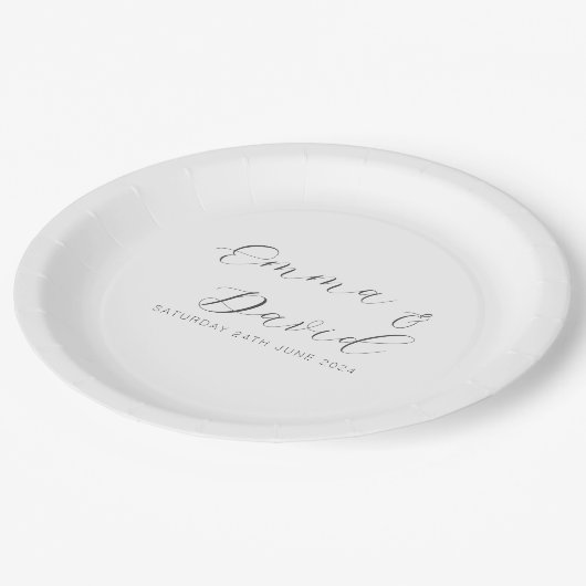 Persoonlijk huwelijk papieren bordje (Gekanteld)