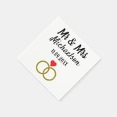 Persoonlijk huwelijk servet (Hoek)