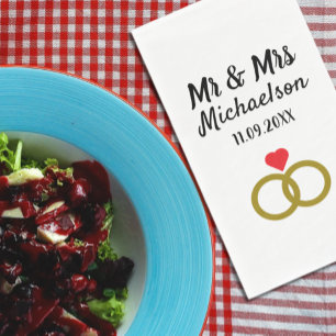 Persoonlijk huwelijk servet