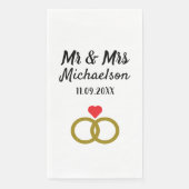 Persoonlijk huwelijk servet (Voorkant)