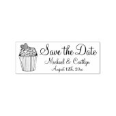 Persoonlijk huwelijk sparen de Datum Cupcake Heart Rubberstempel (Afrduk)