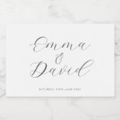 Persoonlijk huwelijk sparkling wijnetiket (Enkel label)