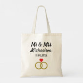 Persoonlijk huwelijk tote bag (Achterkant)