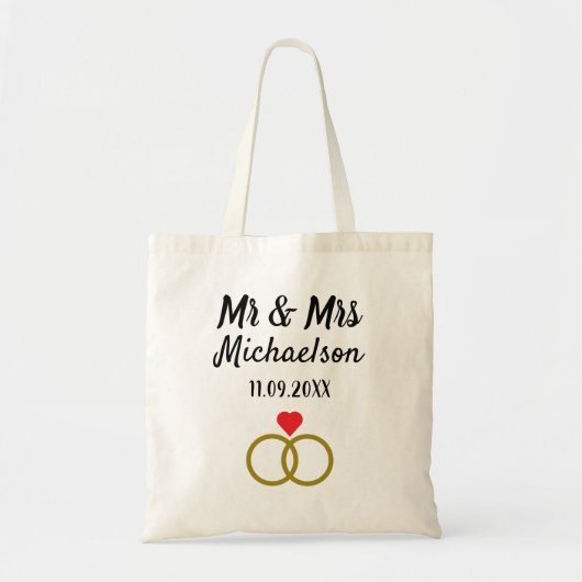 Persoonlijk huwelijk tote bag (Voorkant)