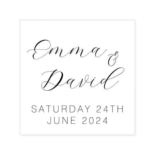 Persoonlijk huwelijk  zelfinktende stempel (Design)